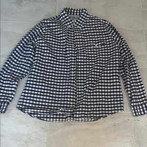Jack Spade Navy and White Plaid Shirt